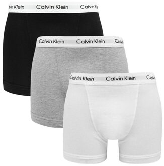 Calvin Klein Low Rise Heren Boxershorts - 3-pack - Grijs/Zwart/Wit - Maat XL