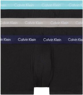 Calvin Klein Low Rise Trunk Boxershorts Heren (3-pack) zwart - blauw - grijs - M