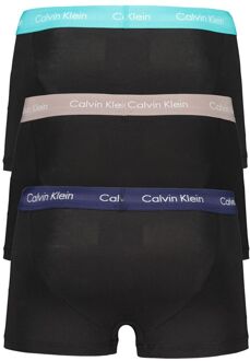 Calvin Klein Low Rise Trunk Boxershorts Heren (3-pack) zwart - blauw - grijs - S