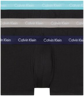 Calvin Klein Low Rise Trunk Boxershorts Heren (3-pack) zwart - blauw - grijs - XL