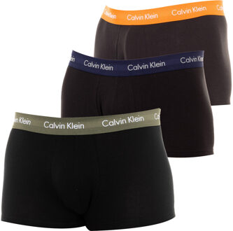 Calvin Klein Low Rise Trunk Boxershorts Heren (3-pack) zwart - oranje - blauw - groen - S