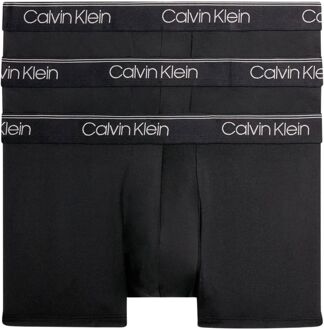 Calvin Klein Low Rise Trunk Boxershorts Heren (3-pack) zwart - wit - M