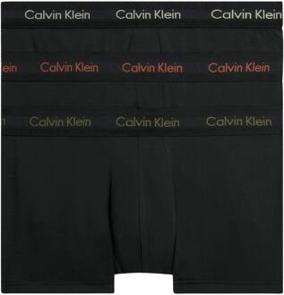 Calvin Klein Low Rise Trunk Boxershorts Heren (3-pack) zwart - wit - rood - groen - S