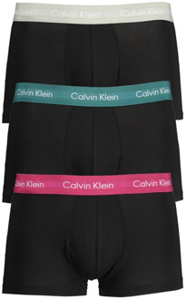 Calvin Klein Low Rise Trunk Heren (3-pack) zwart - roze - blauw - lichtgrijs - M