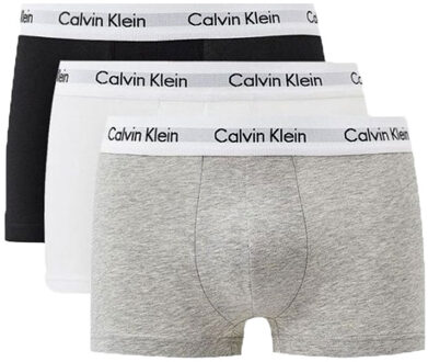 Calvin Klein Low Rise Trunks Boxershort (3-pack) - Grijs/Zwart/Wit - Maat M