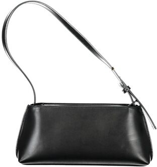 Calvin Klein Margaux Schoudertas Leren Handtas Zwart - One Size