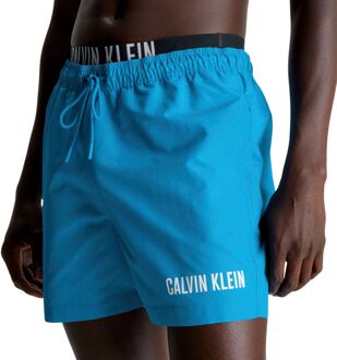 Calvin Klein Medium Drawstring WB Zwemshort Heren blauw - wit - zwart - L