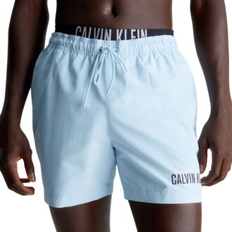 Calvin Klein Medium Drawstring WB Zwemshort Heren blauw - zwart - wit - L