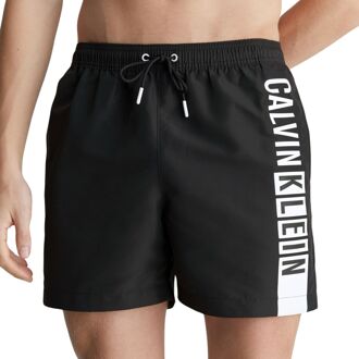 Calvin Klein Medium Drawstring Zwemshort Heren zwart - wit - L