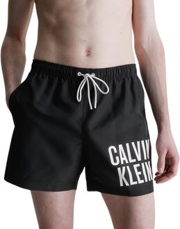 Calvin Klein Medium Drawstring Zwemshort Heren zwart - wit