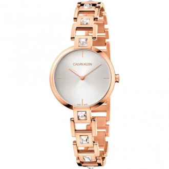 Calvin Klein Mesmerise Quartz Horloge met Roestvrijstalen Band Calvin Klein , Brown , Dames - ONE Size