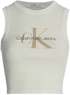 Calvin Klein Mineral Dye Tanktop Dames beige - L