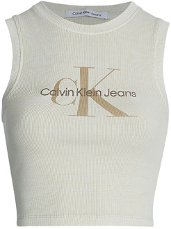 Calvin Klein Mineral Dye Tanktop Dames beige - S