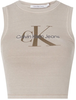 Calvin Klein Mineral Dye Tanktop Dames grijs - S
