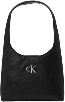Calvin Klein Minimal Monogram Schoudertas Calvin Klein , Black , Dames - ONE Size