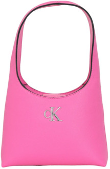 Calvin Klein Minimal Monogram Schoudertas Calvin Klein , Pink , Dames - ONE Size