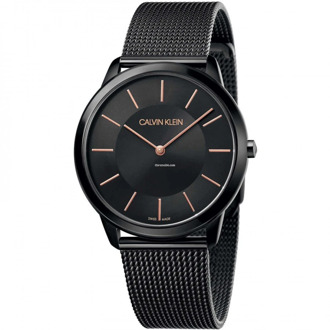 Calvin Klein Minimalistisch Horloge - K3M21421 Calvin Klein , Black , Heren - ONE Size