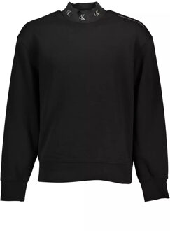 Calvin Klein Mock Neck Sweatshirt K Ck Monogram Zwart