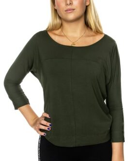 Calvin Klein Modal Coord Crew Neck Top Groen - X-Small