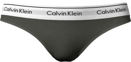 Calvin Klein Modern Cotton Field Olive Thong Groen,Wit,Blauw,Versch.kleure/Patroon - Small,Medium,Large,X-Large