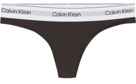 Calvin Klein Modern Cotton Naturals Thong Bruin,Zwart - Small,Medium,Large,X-Large