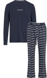 Calvin Klein Modern Structure Sleep Pant Set Blauw,Versch.kleure/Patroon - Small,Medium,Large,X-Large