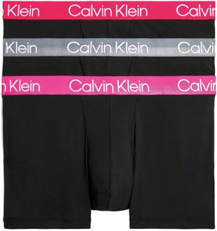 Calvin Klein Modern Structure Trunk Boxershorts Heren (3-pack) zwart - grijs - rood - roze - L