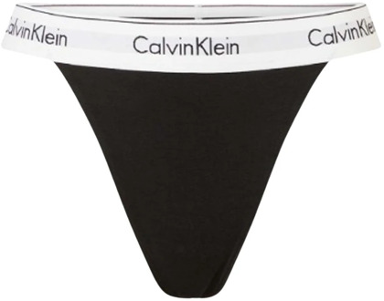 Calvin Klein Moderne Katoen Zwarte String Calvin Klein , Black , Dames - L,M,S