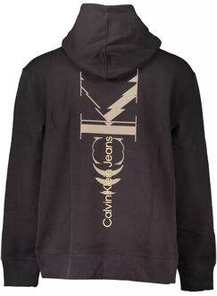 Calvin Klein Monogram Hoodie Ck Jeans Stijl Donkergrijs