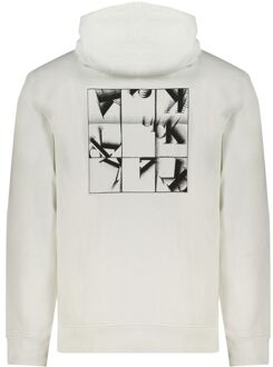 Calvin Klein Monogram Hoodie Regular Fit Lichtgrijs - 2XL
