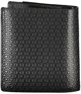 Calvin Klein Monogram leren portemonnee - maat Zwart