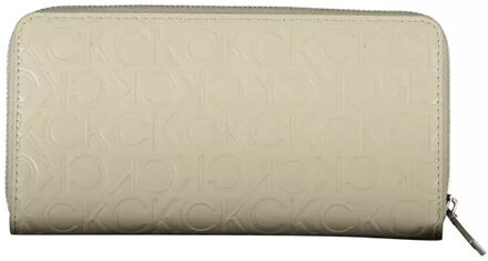 Calvin Klein Monogram Ritsportemonnee K50K506328 - maat Ivoor