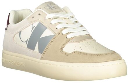 Calvin Klein Monogram Sneakers Lage Stijl - maat EU 43 Ivoor