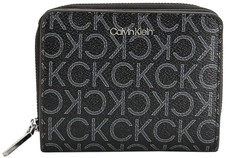 Calvin Klein Must Zip Around Wallet black mono Dames portemonnee Zwart - H 10 x B 12 x D 3