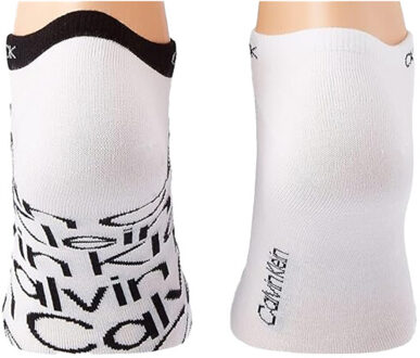 Calvin Klein No-show sokken met logo voor heren (set van 2) - maat 38-42 Wit