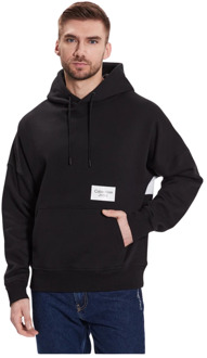 Calvin Klein Oversized hoodie met groot logo Calvin Klein , Black , Heren - XL