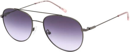 Calvin Klein paarse gradiëntlens gunmetal donkerzilveren zonnebril - One Size