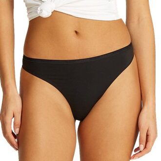 Calvin Klein Perfectly Fit Basic Thong Beige,Zwart - Small,Medium,Large,X-Large