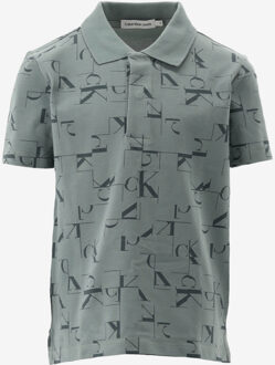 Calvin Klein Poloshirt CITY GRID AOP REG. P khaki - 176/16J