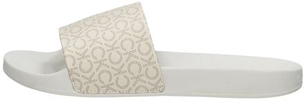 Calvin Klein Pool Slide - Mono Gebroken wit - 37
