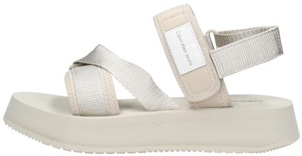 Calvin Klein Prefresato Sandal Badge Beige - 38