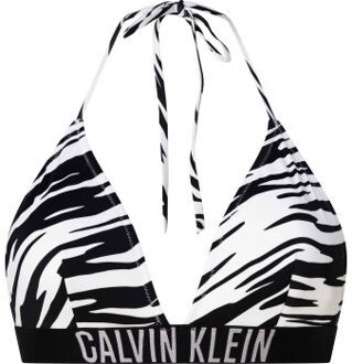 Calvin Klein Print Triangle Bikini Top Wit,Zwart,Versch.kleure/Patroon - X-Large
