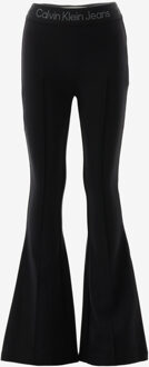 Calvin Klein PUNTO TAPE FLARE PAN zwart - 140/10J;152/12J;164/14J