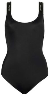 Calvin Klein Pure Swim One Piece Rood,Zwart - Small,Medium,Large,X-Large