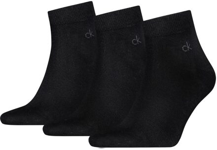 Calvin Klein Quartersokken Heren 3-pack Zwart-39/42 - 39/42