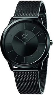 Calvin Klein Quartz horloge met zwarte wijzerplaat en stalen band Calvin Klein , Black , Dames - ONE Size