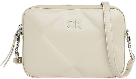 Calvin Klein Quilt Camera Bag stoney beige Damestas - H 16 x B 23 x D 6