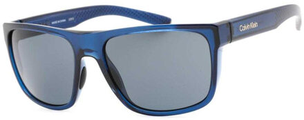 Calvin Klein Rechthoekige zonnebril heren (Blauw)