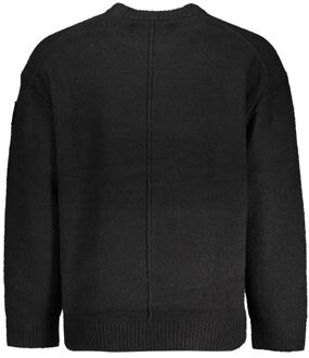 Calvin Klein Relaxed Fit Brede Hals Gebreide Trui Zwart