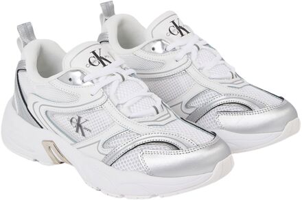 Calvin Klein Retro Tennis Low AC Sneakers Dames wit - zilver - 38